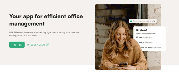 Tidaro room scheduling app