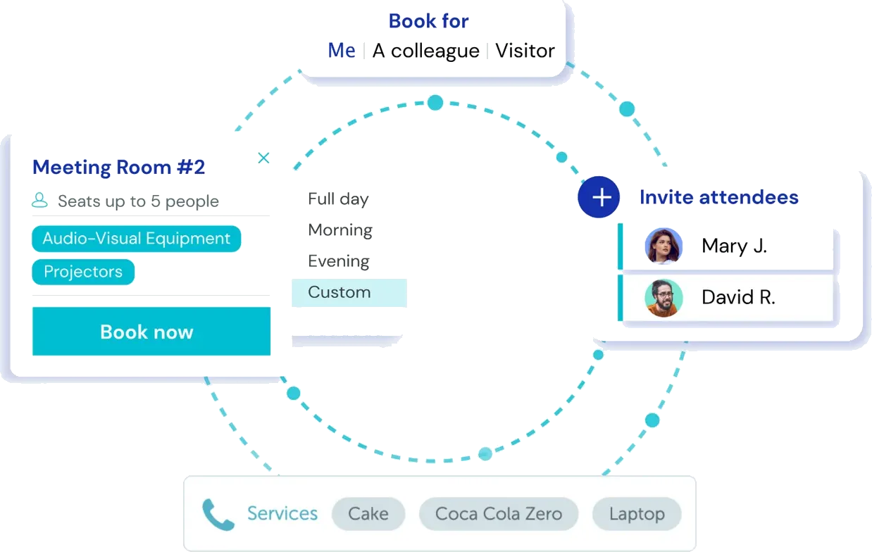 Book workplace services with ease: catering, cleaning, and more