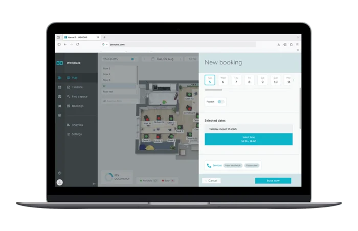 Reserve rooms and services in one go